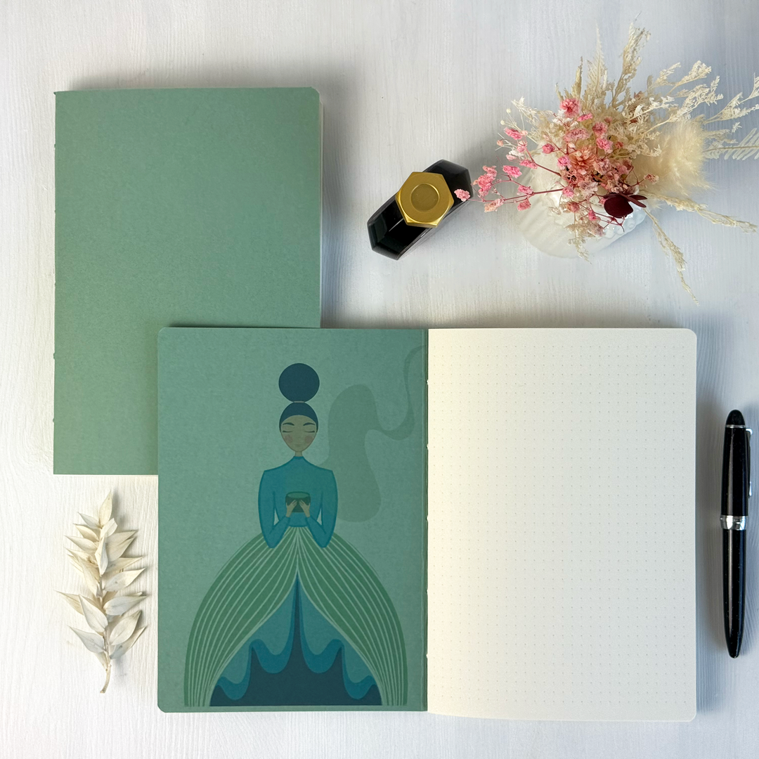 Loop Notatnik – A5, 60 stron, Lady Matcha - Lola Lima Paper Co.