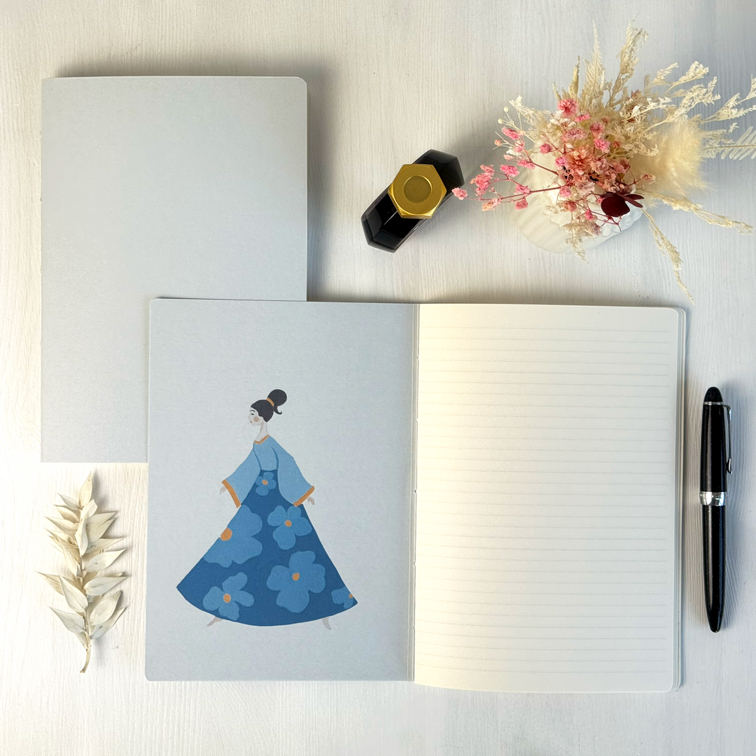 Loop Notatnik – A5, 60 stron,  pastelowy szary - Lola Lima Paper Co.