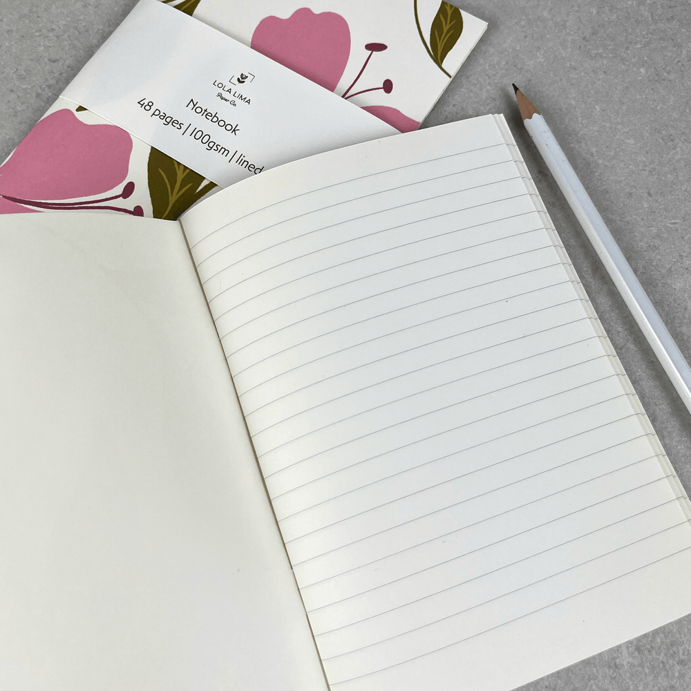 Notatnik w linie, 48 stron, B6, miękka okładka - Lola Lima Paper Co.