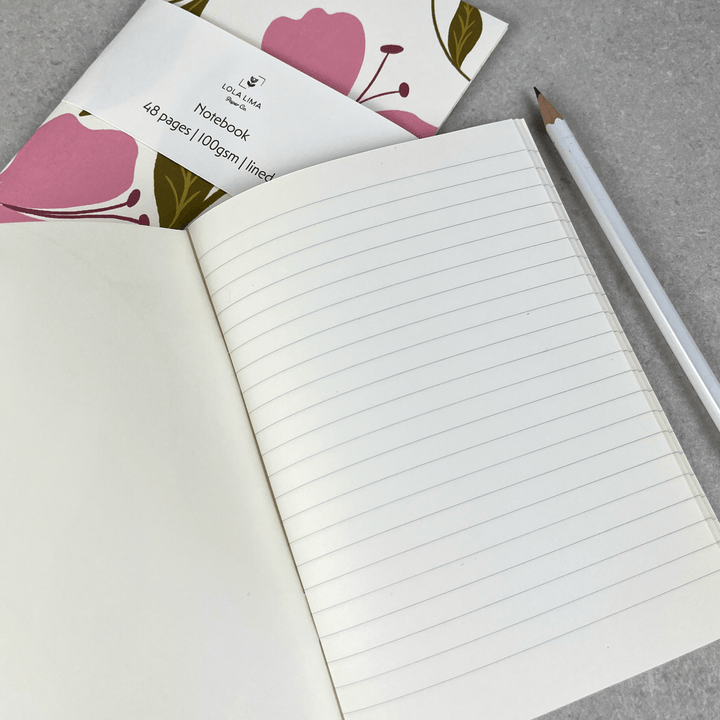 Notatnik w linie, 48 stron, B6, miękka okładka - Lola Lima Paper Co.