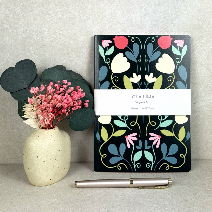 Notebook 60 pages, lined, soft cover - Lola Lima Paper Co.