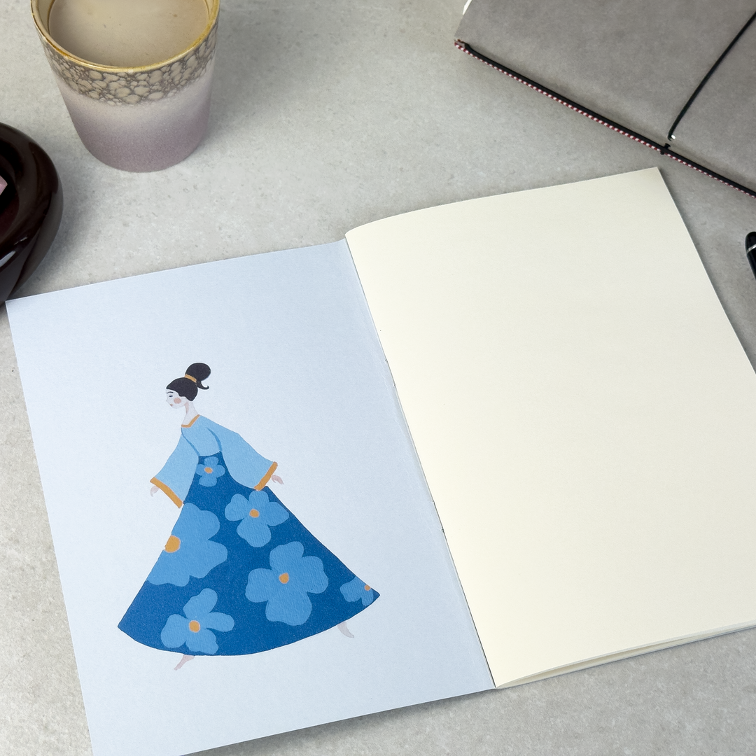 Loop Modular Notebook– A5, 60 pages, blank, pastel gray - Lola Lima Paper Co.