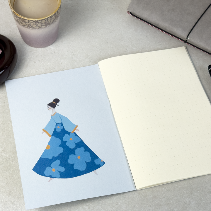 Loop Modular Notebook – A5, 60 pages, dotted, pastel gray - Lola Lima Paper Co.