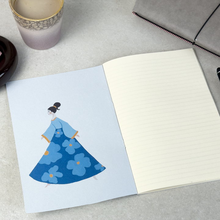 Loop Modular Notebook – A5, 60 pages, lined, pastel gray - Lola Lima Paper Co.