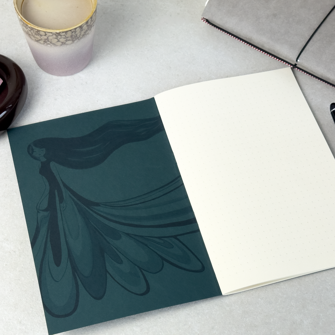 Loop Modular Notebook – A5, 60 pages, dotted, dark green - Lola Lima Paper Co.