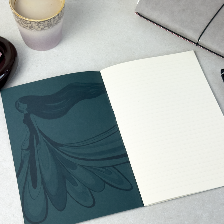 Loop Modular Notebook – A5, 60 pages, lined, dark green - Lola Lima Paper Co.
