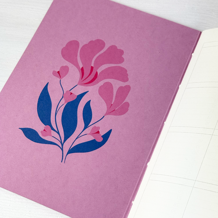 Loop Planer Roczny – A5, 60 stron, niedatowany, różowy - Lola Lima Paper Co.