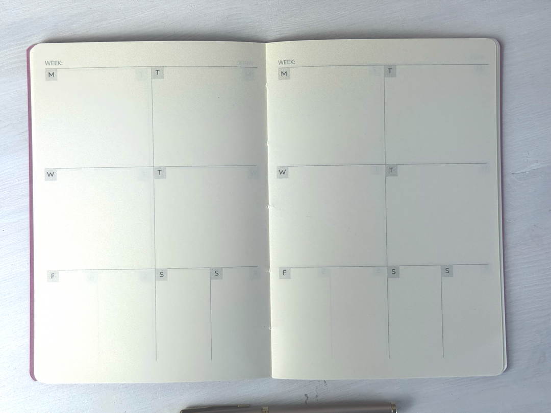 Loop Planer Roczny – A5, 60 stron, niedatowany, różowy - Lola Lima Paper Co.