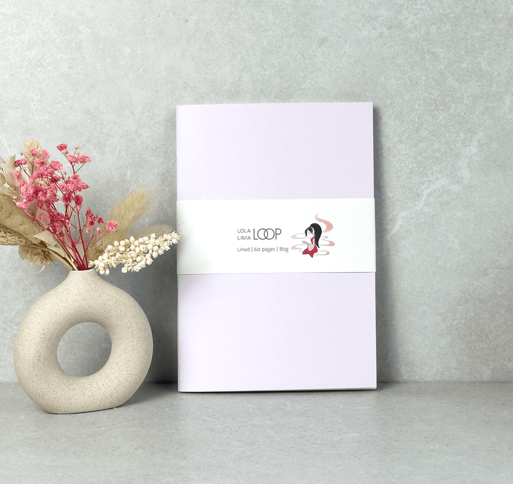 Modular Notebook Loop – A5, 60 pages, dotted, pastel pink - Lola Lima Paper Co.